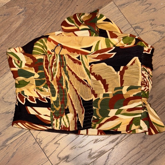 Zara Multicolor Patterned Crop Top - Picture 2 of 6